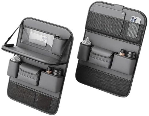 JKGBUK Rückenlehnenschutz Auto für Mini 2-Doors/4-Doors One First/One 55KW / One, Wasserdicht Autositz Organizer Multi Pocket Organisator Rücksitzschoner Autositz Schutz Rückseite,B