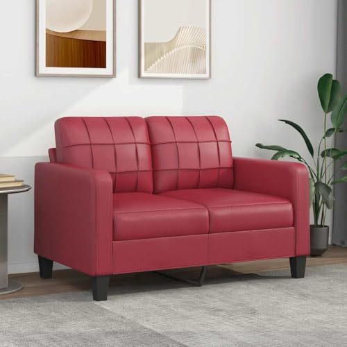 ZQQLVOO Zweisitzer Sofa Modern Kunstleder Sofa Bequem mit Dicker Polsterung Langlebig und Schmutzabweisend Metallgestell Robust für Wohnzimmer Schlafzimmer