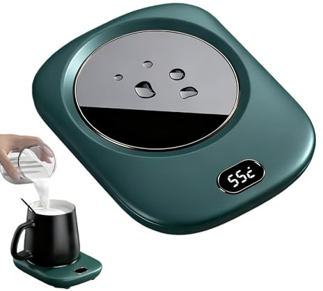 Kaffevärmare – smart digital display uppvärmt underlägg, bärbar elektrisk snabb värmeplatta, uppvärmd dryckesmugg värmare skrivbordsmugg värmare för te mjölk juice vatten | hemmakontor sovsal utomhus