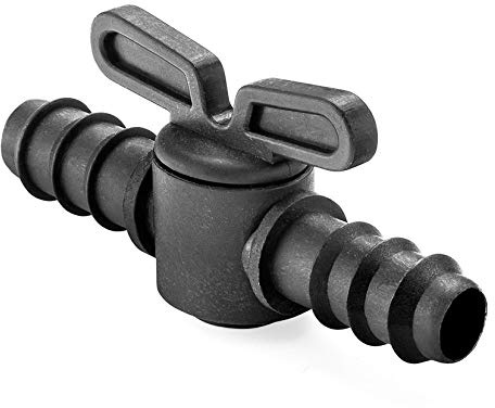 Abrisa Llave de paso para riego, Negro, 16 mm