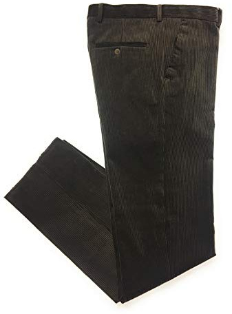 Vittorio Lorini Pantalone Velluto, Duca Visconti di Modrone Elasticizzato (9 Colori) (Marrone, 63)