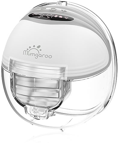 Milchpumpe Elektrisch Tragbar, Mumgaroo Stillen Pumpe mit 3 Modi und 12 Leistung, LCD-Digitalanzeige, Auslaufsichere und Geräuscharme Milchpumpe, Wiederaufladbar, 1 Stück