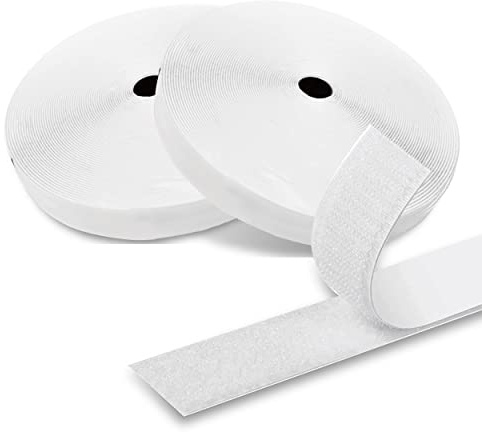Nastro autoadesivo in 8 m x 20 mm, autoadesivo con chiusura in bifacciale, nastro adesivo extra forte da cucire per pareti, pareti, pavimenti, porte, plastica metallo