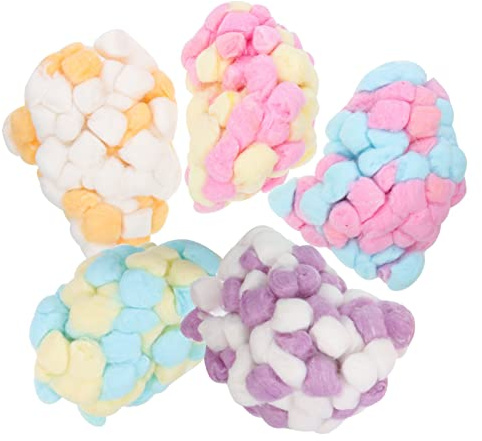 Sewroro 500 Batuffoli Cotone Colorati Piccoli Pom Pom Batuffolo Cotone Sgrassante per La Pulizia E La Rimozione Trucco per Uso Domestico