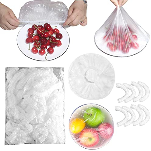 Sacchetti per Conservare Freschi,200 Pezzi Sacchetti Copri Alimenti con Elastico,Sacchetti di Conservazione per Alimenti,Copri Recipienti Per Mantenere Freschi I Cibi