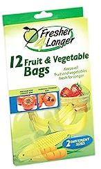 Vsorce4u 12 x 2 Different Size Fruit & Vegetable Bags Resealable Reusable Fruit & Vegetable Storage Bags