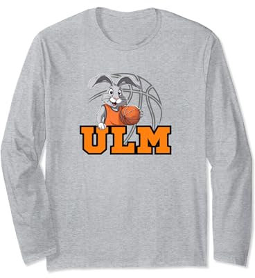 Ulm Basketball Fan Support Schwaben Stadion orange weiss Langarmshirt