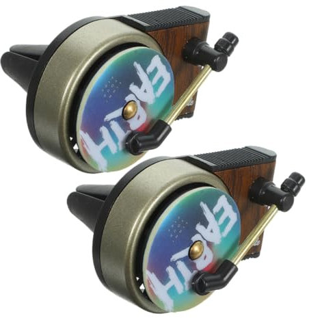 iplusmile 2 Sets Car Aromatherapy Car Model Record Player Air Freshener Vintage Record Player Interior Decoration Vintage Decor Freshener Pe
