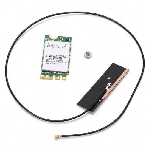 AW NB274NF Tarjeta Inalámbrica NGFF M.2 Módulo de Portátil WiFi WiFi con Bluetooth 4.0,300Mbps Adaptador de Chips WiFi, RTL8723DE Soporte de Tarjeta Inalámbrica 7 8 10 10 (Sin Antena) (con Antena)