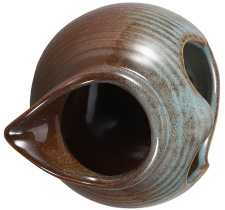 Cabilock Ceramic Fountain Jar Spitter Decorative Waterfall Feature for Indoor and Outdoor Use Hydroponic Accessory Aquatic Landscape Décor