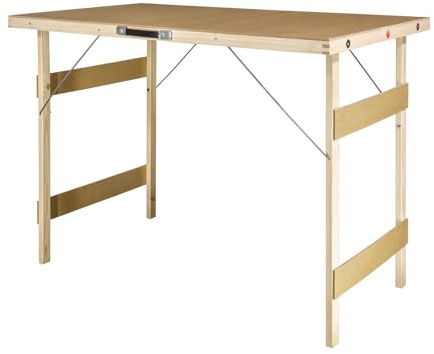 FIXKRAFT Faltbarer Campingtisch Holz 100x56 Kleiner Klapptisch Camping Garten Tisch Klappbar Multifunktionstisch Tapeziertisch Beistelltisch mit 2 Magnete (erweiterbar)