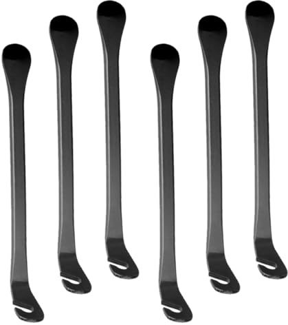 Abaodam 6pcs Bike Tyre Levers Tire Repair Tool Set Steel Material Black Colour for Quick Tire Repair and Replacement Assistance for Bike Cycling Outdoor Maintenance