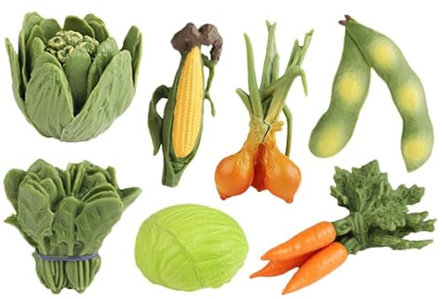 Healifty Légume Artificiel Simulation De Légumes 7 Pièces Modèle Végétal Réaliste pour Décoration De Cuisine Accessoires Photo Enseignement Et