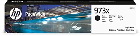 HP 973X Schwarz Original Druckerpatrone, hohe Reichweite | Tinte für HP PageWide Pro 452,MFP 477, ~10000 Seiten (L0S07AE)
