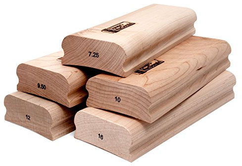 StewMac Set di 5 blocchi abrasivi in legno, lunghezza 20,3 cm