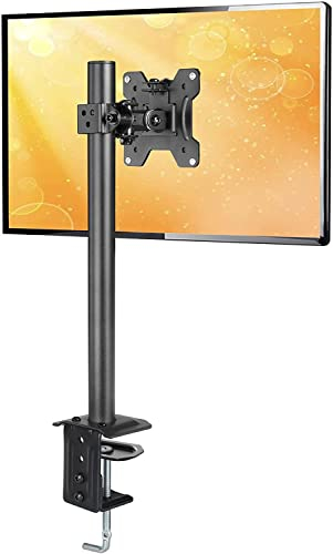 ErGear Single Monitor Stand for 13”-32” Screens, Portable Arm Desk Mount, Monitor Mount Vesa with Height Adjustable Swivel, Tilt, Rotation, 2 Mounting Options, Vesa 75x75/100x100mm