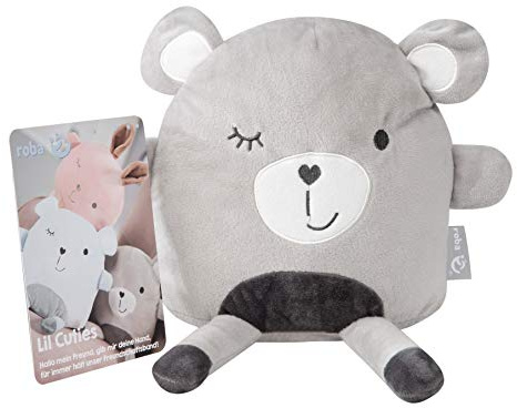 roba Kuschelkissen 'Lil Cuties', Kuscheltier 'Sammy' mit Freundschaftskarte, Silbergrau