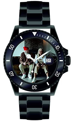 memories Personalisierte Uhr Fotouhr mit Bild 40mm Edelstahl Armband Made in Germany
