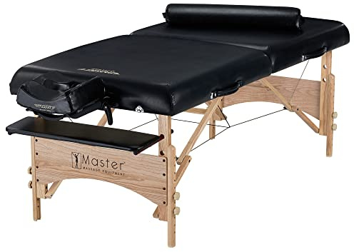 Master Massage 81 cm Gibraltar extra stor massagesäng massagebänk trä svart