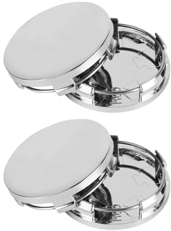 UYVPAER 4 Pièces Cache Moyeu Voiture Cache-Moyeux ABS Cache Jantes DIY Chapeau de Moyeu de Voiture Cache de Roue Centrale Décoration Moyeu de Roue Accessoires Auto(Argent)