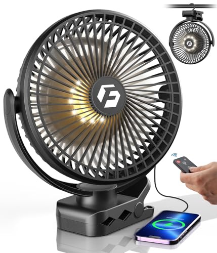 40000mAh Clip on Fan for Golf Cart, Up to 127Hrs Portable Rechargeable Fans