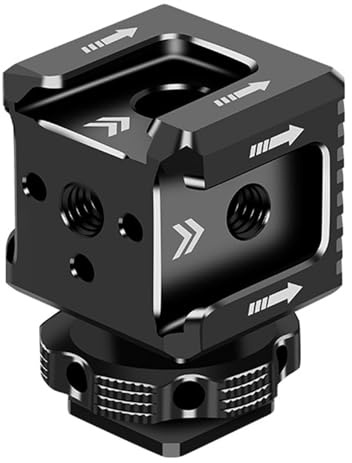 Dreifach-Blitzschuh-Halterung, 1/4-Zoll-Schraubenadapter, Erweiterung, Mikrofon-Halterung, drei Köpfe für LED-Fülllicht-Mikrofon
