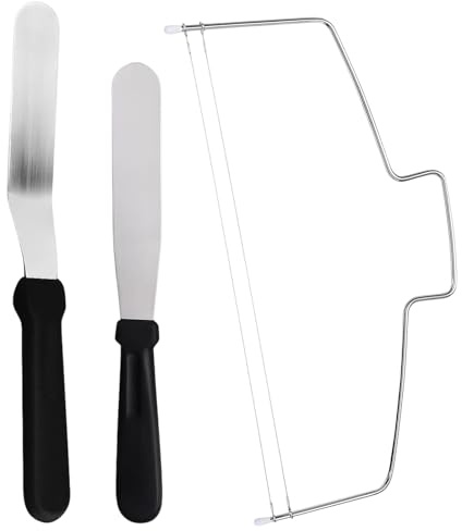 3er Set Tortenschneider, Tortensäge, Tortenschneider Tortenbodenschneider, Tortenbodenschneider und Tortensäge für gleichmäßige Schichten, Professionelle Kuchenschneider für Bäcker und Hobbybäcker