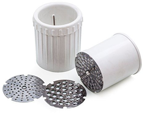 Tredoni Multipurpose Table Grater Cup - Parmesan Grater Gadget, Cheese/Nuts/Chocolate Shredder, Vegetable/Garlic Slicer, 7.5x10cm