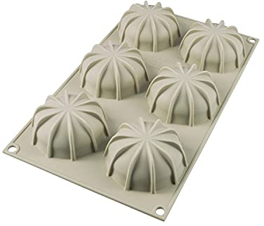 Silikomart | Silikonform für Monoportionen MINI GOCCIA, Antihaft, Ø 68 h 33 mm Volumen 6 x 88 ml Tot. 528 ml