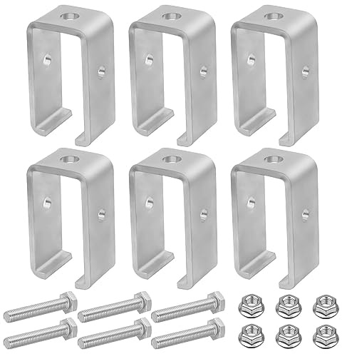 Strut Channel Trolley Track Hanger Bracket ,1200 LB Load Rated for Unistrut 1-5/8 Heavy Duty Track Joiner Support,Intermediate Support Hanger Bracket - 6 Pack