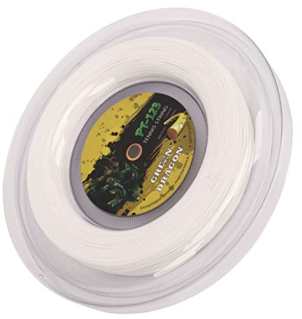 Tennisracketsnöre, Dubbelräfflad Racketsträng, 1,25 Mm Slitsad Ytpolyester för Gym (Vit)