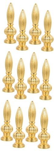 Gadpiparty 12 Stk Goldene Lampenschirm-dekoration Lampenschirmknäufe Antike Lampenknäufe Diy Lampenknauf Tischlampenknäufe Golddekor Lampenknäufe Messing Alte Lampe Kristall Zinklegierung Hut