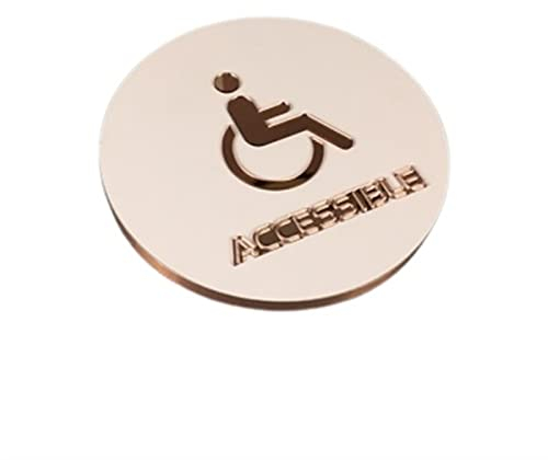 Acryl-WC-Symbol, Badezimmer-WC-Türschild für Hotel, Büro, Zuhause, Restaurant (Design 4) (Design 1) (Design 3) (Design 1)