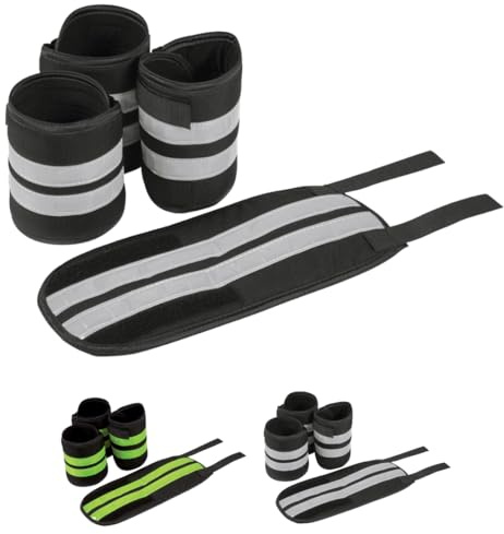 Marengos - Reflex Bandagen für Pferde (4er Set) – Silber | Einheitsgröße – Pferdebandagen mit reflektierenden Streifen & 2 Klettbänder – Sicherheitsbandagen für Sichtbarkeit