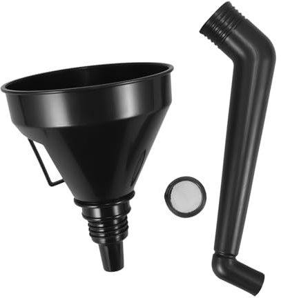Motorrad Öltrichter 130mm mit Verlängerungsschlauch, Schwarz | Tanktrichter, Ölwechseltrichter für Motorrad Rv, PP PE Ausführung, Flexibel und Zuverlässig