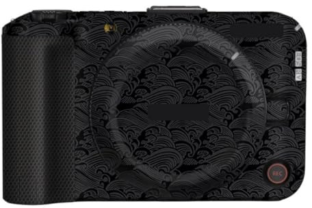 R50V Camera Body Protective Sticker Protector Coat Decal Skin for Canon EOS R50 V Vinyl Wrap Anti-Scratch Film Mirrorless(Wave Black)