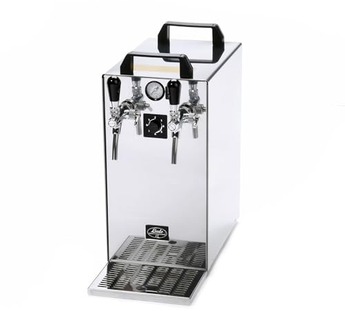 ich-zapfe.de Zapfanlage, Bierzapfanlage Kontakt 40/K PROFI, 2-leitig, 50 Liter/h, Trockenkühlgerät mit Membranpumpe u. integriertem Druckregler, Edelstahlgehäuse, Green Line