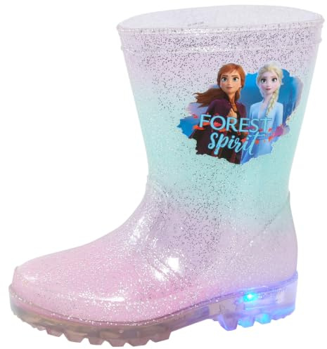 Disney – Bottes Wellington clignotantes La Reine des Neiges 2 avec Elsa et Anna