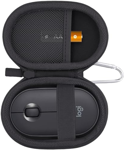 co2CREA Case Harte Reiseschutzhülle Etui Tasche für Logitech Pebble Mouse 2 M350s /M350 Pebble/Logitech POP Kabellose Bluetooth Maus,Nur Tasche