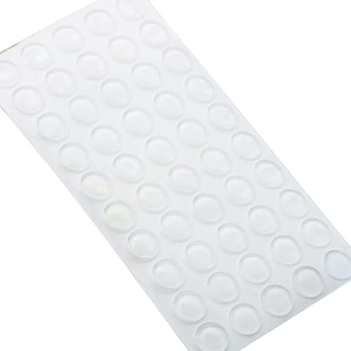 Lot de 50 patins adhésifs en caoutchouc transparent pour meubles, cuisine, salle de bain, bureau, 10 x 2 mm
