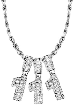 SBI Jewelry Collana con Ciondolo Numero Scintillante 10 16 17 18 21, Collana per Compleanno da Donna, CZ Trasparente, Gioielli per Compleanno della Figlia, One Size, Acciaio inossidabile, Non pietra