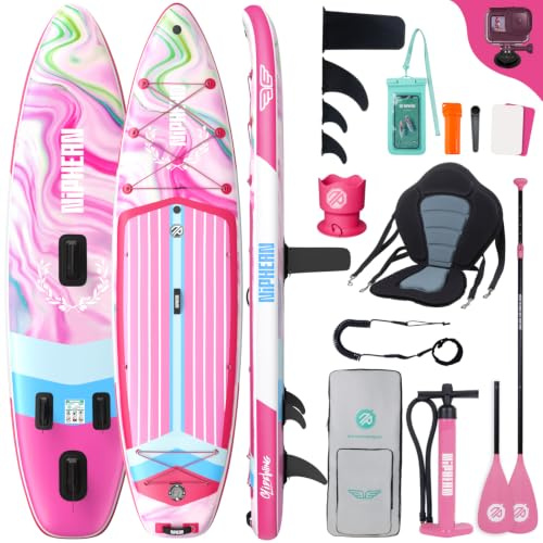 Niphean (Extra Grande) Tabla Paddle Surf Hinchable para 2+1 Personas/Familia, Paddle Surf con (Apto para Principiantes) Aleta Equilibrada, Funda Waterproof, Sup Board para Adultos, Regalo