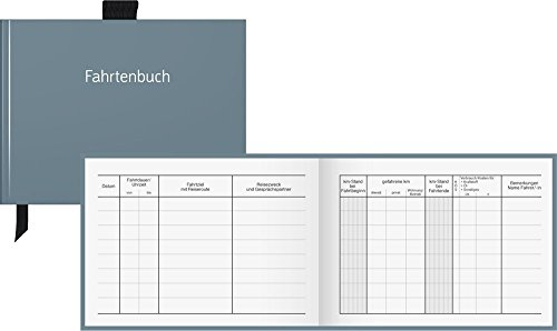 Brunnen Fahrtenbuch, Hard Cover mit strapazierfähiger Soft-Touch Laminierung (10er Vorteilspack, A6 Hardcover)