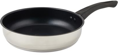 Russell Hobbs RH02629EU7 Sartén Antiadherente Para Freír 24 cm Fabricado En Acero Inoxidable, Fácil De Limpiar, Apto Para Todas Tipos De Placas Y Inducción, Para Freír Huevos Fritos, Verduras Y Carnes