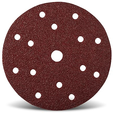 Wfix Craft IK88 Schleifscheiben 150mm Klett mit 15-Loch-Perforation für Exzenterschleifer | Körnung P40 - grob - 50er Profi Schleifpapier Set für Holzschliff