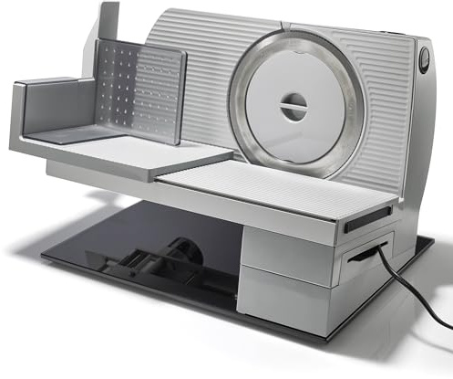 Gorenje R 902 A Alleschneider, Solingen Messer, Made in Europe, Sicherheitstaste, einstellbare Schnittstärke, silber