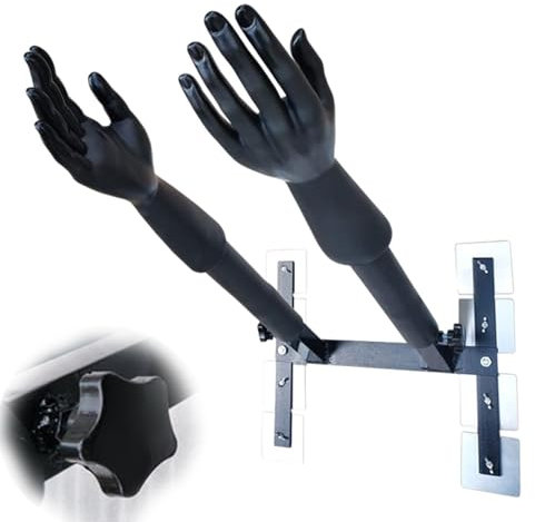 YANBI Wing Chun Dummy Kampfsport Wing Chun Dummy-Trainer, Verstellbarer Kung-Fu-Dummy-Hand-Holzstapel, Wandmontierte Federarme für Wände oder Harte Zementoberflächen