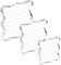3 Stück DIY Stempelblock Set, Clear Acrylblock Stempelset, 2,5/5/7,5cm Acryl Stampblock mit Gitter für Silikonstempel Scrapbooking Deko Journal Silikonstempel (Wellig)
