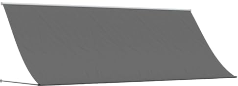 vidaXL Markise, Fallarmmarkise Einziehbar, Sonnenschutz für Terrasse Balkon Garten, Fenstermarkise Balkonmarkise, Anthrazit 400x150cm Stoff Stahl
