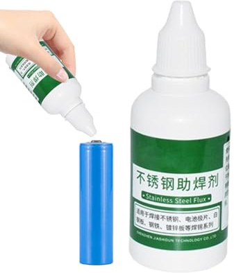 Solution de soudure à flux liquide sans rinçage 50 ml pour argent | Aide à la réparation avec pointe de distributeur, liquide de flux pour connexions électriques, pièces galvanisées, fixation de